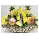 Large Italian Capodimonte Fruit Basket