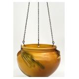 Roseville Pinecone Brown Hanging Planter