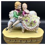 Vintage Porcelain Figural TV Lamp