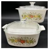 2 Corning Ware Spice of Life Casserole Dishes