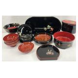 Japanese Lacquered Dishes, Asst