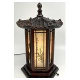 Korean Traditional Wood Pagoda Lantern Lamp