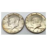2 - 1964 Kennedy Half Dollar Coins