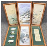 6pc Framed Asian Wall Art