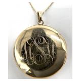 14K Gold Chain and Locket