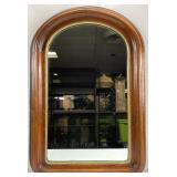 Antique Wooden Arch Top Wall Mirror