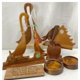 Vintage Wooden Folk Art Figures & More