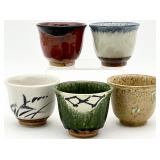 Vintage Japanese Pottery Tea Cup Set