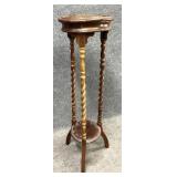 Barley Twist Wooden Plant Stand