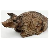 Vintage Asian Hand Carved Wood Ox Figurine