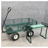 Rolling Garden Cart & Stool