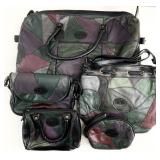 Vintage Leather Style Patchwork Bags Set
