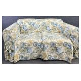 Floral Slipcovered Loveseat