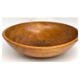 Antique Carved Wood Dough Bowl