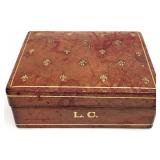 Italian Leather Wrapped Small Jewelry Box
