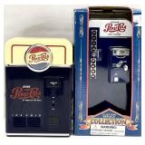 2pc Pepsi Cola Vending Machine Coin Bank & Radio