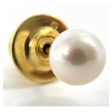 Mikimoto 14K Gold Pearl Tie Tack Pin Jewelry