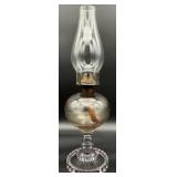 Antique Scovill Glass Oil Lamp