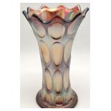 Fenton Thumbprint Carnival Swung Glass Vase