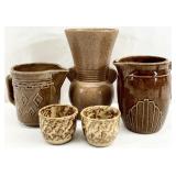 5pc Vintage Stoneware Pottery