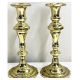 Pair 8in Brass Candlesticks