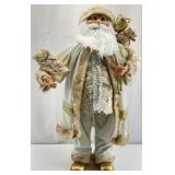 36in White & Gold Santa Figurine Decoration