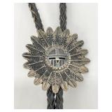 Thomas Byrd Red Mesa Navajo Sterling Bolo Tie