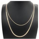2 Italian Sterling Silver Necklaces