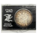Statue of Liberty 1 Troy Oz Silver Round