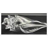 Signed Crystal Conch Shell Vase