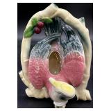 Maruhon Ware Ceramic Cockatoo Hanging Bird Planter