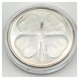 Four Leaf Clover One Ounce .999 Silver Round