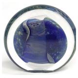 Signed Eickholt Art Glass Paperweight
