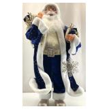 36in Blue Santa Figurine Decoration