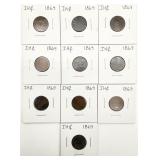 10- 1869 Indian Head Cents
