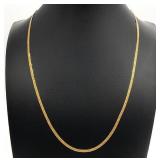 Aurafin Italian 14K Gold Herringbone Necklace
