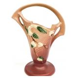 Roseville Snowberry  Art Pottery Basket Vase
