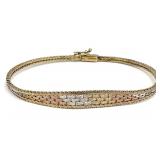 Italian Tri-Color Sterling Bracelet