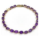 14k Yellow Gold Amethyst Bracelet