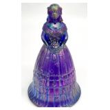 Imperial Blue Iridescent Carnival Glass Suzanne