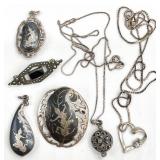 Sterling Silver Necklaces, Pendants & Brooches