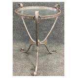 Small Metal/Glass Accent Table