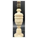 Carved Alabaster Marble Table Lamp