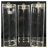 3 Acrylic Jewelry Display Storage Containers
