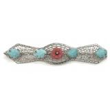 Vintage Filigree Flower Brooch