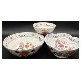 3 Japanese Porcelainware Imari Bowls