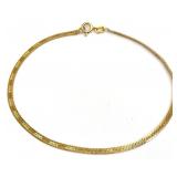 Italian 14K Gold Herringbone Bracelet