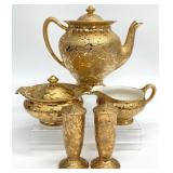 Holley Ross 22Kt Gold Accent Tea Set