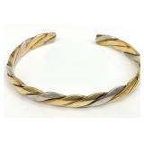 M. Kaye Sterling Silver 2-Tone Cuff Bracelet