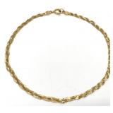 Italian 14K Gold Braided Herringbone Bracelet